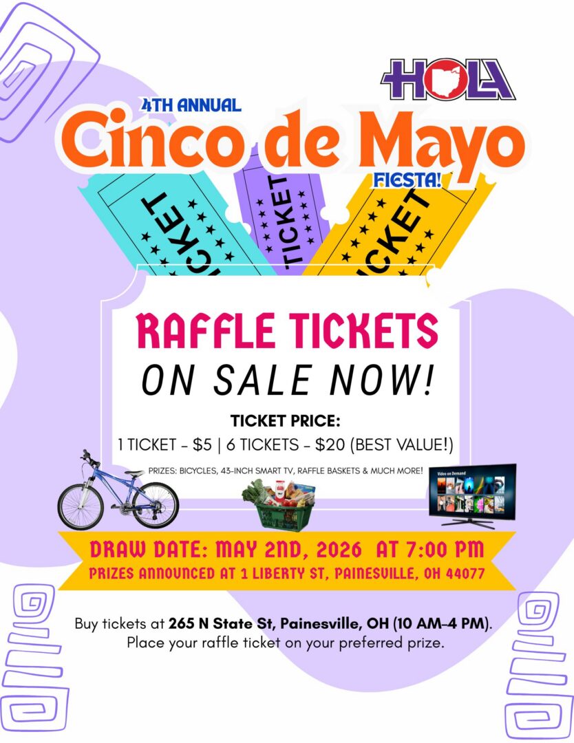 Cinco de Mayo raffle tickets promotional poster